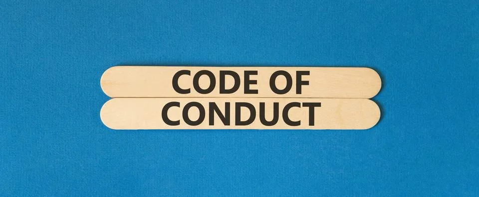 Code of conduct words symbol. Concept words Code of conduct on beautiful wo.. Foto stock
