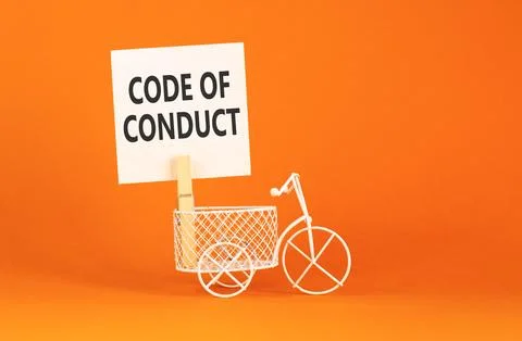 Code of conduct words symbol. Concept words Code of conduct on beautiful whit Foto stock