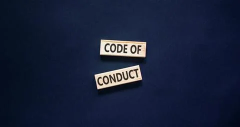 Code of conduct words symbol. Concept words Code of conduct on beautiful wo.. Foto stock