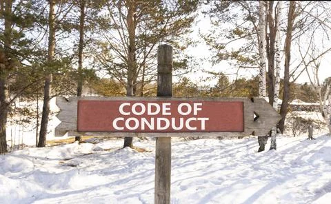 Code of conduct words symbol. Concept words Code of conduct on beautiful wo.. Foto stock