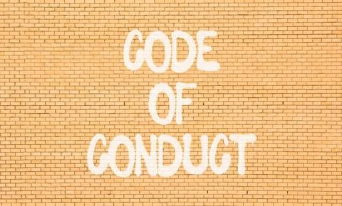 Code of conduct words symbol. Concept words Code of conduct on beautiful br.. Foto stock