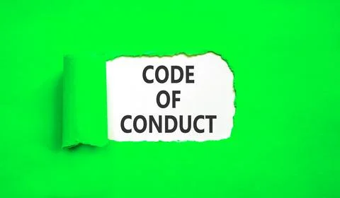 Code of conduct words symbol. Concept words Code of conduct on beautiful wh.. 스톡 사진