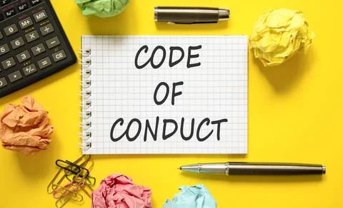 Code of conduct words symbol. Concept words Code of conduct on beautiful wh.. Foto stock