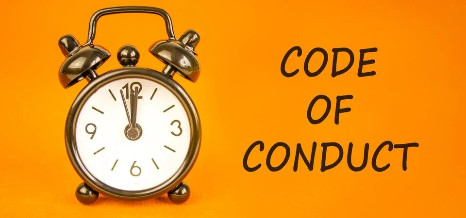 Code of conduct words symbol. Concept words Code of conduct on beautiful wh.. Stock-Fotos