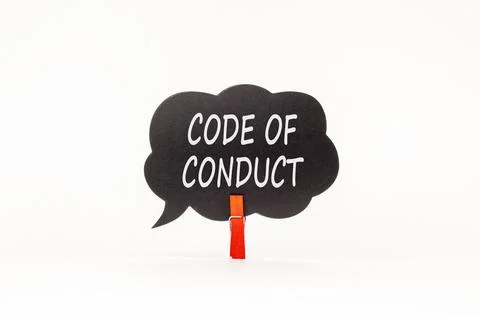 Code of conduct words symbol. Concept words Code of conduct on beautiful bl.. Stock Photos