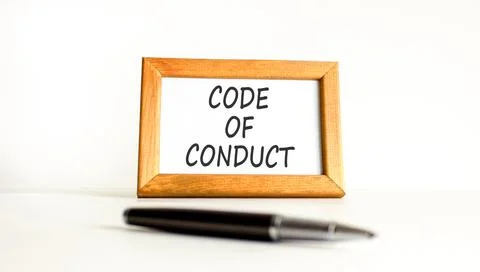 Code of conduct words symbol. Concept words Code of conduct on beautiful wo.. Foto stock