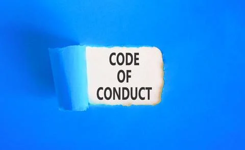 Code of conduct words symbol. Concept words Code of conduct on beautiful wh.. Stock-Fotos