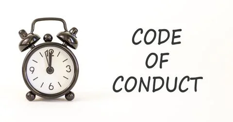 Code of conduct words symbol. Concept words Code of conduct on beautiful wh.. Foto stock