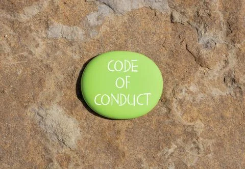 Code of conduct words symbol. Concept words Code of conduct on beautiful gr.. Fotos Stock