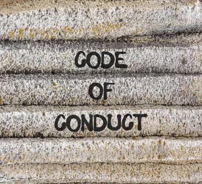 Code of conduct words symbol. Concept words Code of conduct on beautiful gr.. Foto stock