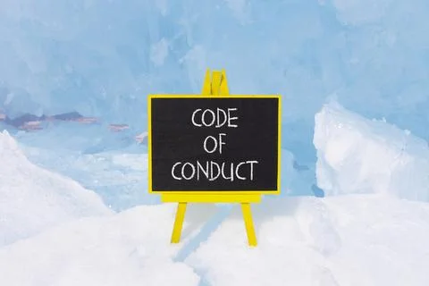 Code of conduct words symbol. Concept words Code of conduct on beautiful bl.. Photos