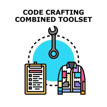 Code crafting combined toolset for development project イラスト素材