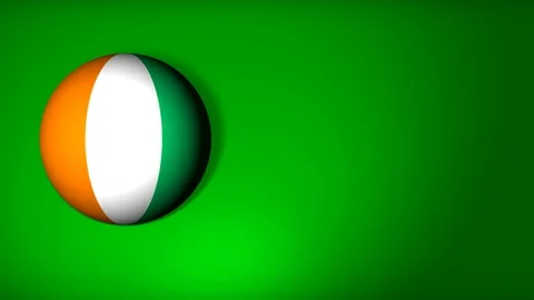 Code d ivoire flag in the shape of a ball to roll Video stock 80891479