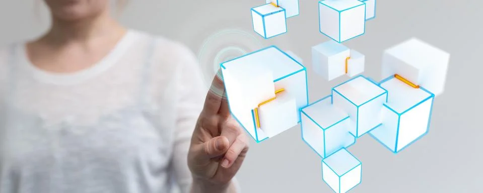 A code data concept in hand 库存照片