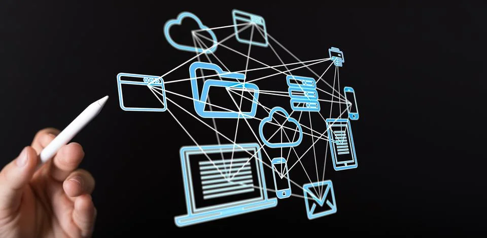 A code data concept in hand Stockfoto's