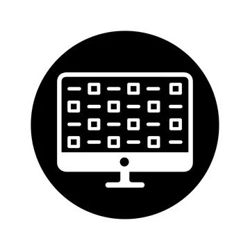 Code, Data hack, hacking icon Stock Illustration