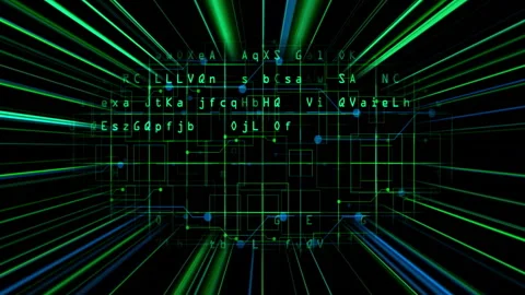 Code data with light rays concept Stock Footage 164179273