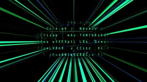 Code data with light rays concept Stock Illustration