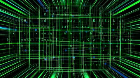 Code data with light rays concept Stock Illustration