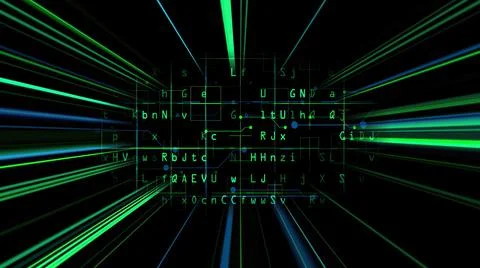 Code data with light rays concept イラスト素材