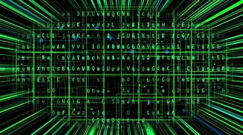 Code data with light rays concept Stock Illustration