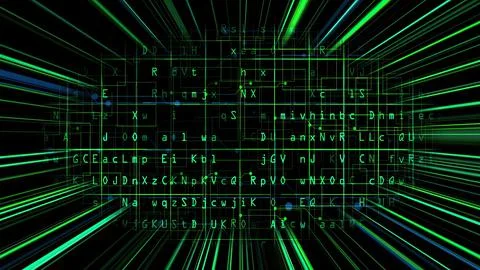 Code data with light rays concept Stock Illustration