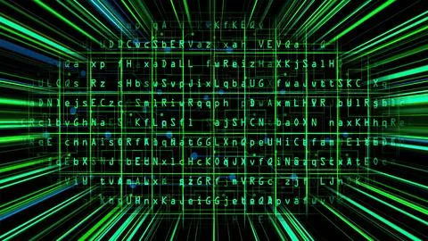 Code data with light rays concept Stock Illustration