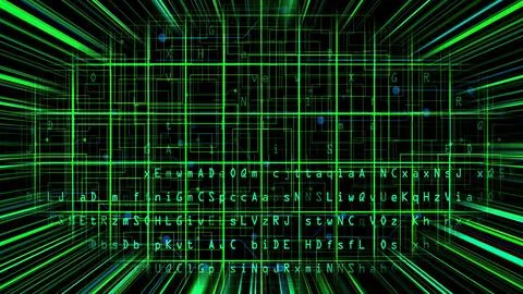 Code data with light rays concept Stock Photos