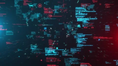 Code of Data Programming Languages Driving Big Data Insights Stock Footage 255687404