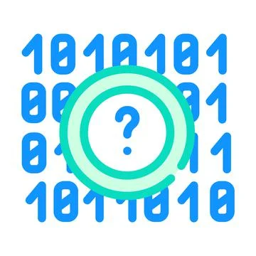 Code data science color icon vector illustration Stock Illustration