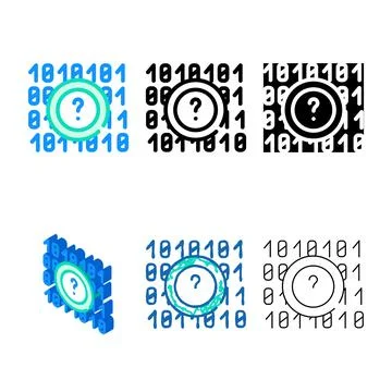 Code data science color icon vector styles Illustrazione stock
