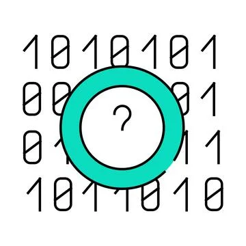 Code data science icon color illustration Stock Illustration