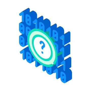 Code data science isometric icon vector illustration 스톡 일러스트