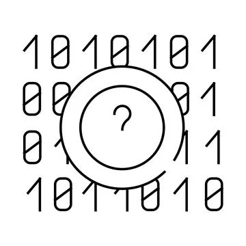 Code data science line icon vector illustration Stock Illustration