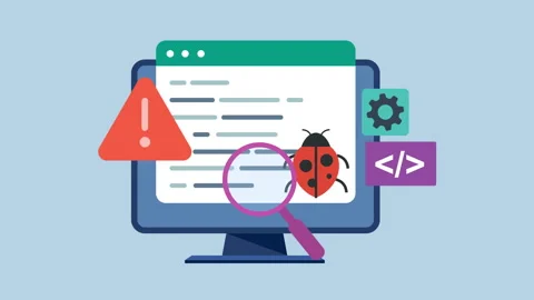 Code Debugging and Error Fixing 2d Animation with Alpha Matte Stock Footage 334994116