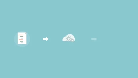 Code Deployment Workflow with Cloud and Server - Teal Vídeos de archivo 341487034