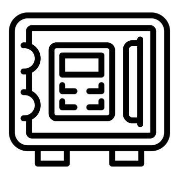 Code deposit box icon outline vector. Security locker Ilustración de archivo