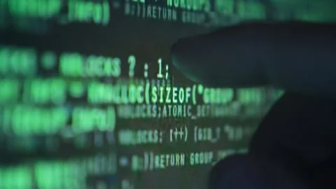 Code developer analyzing html programming code. html data technology Stock Footage 201289638