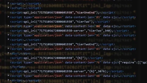 Code developer animation on the screen of the computer. coding software. Stock Footage 225447287
