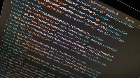 Code developer scripting a software program. code program technology. Stock Footage 221419086