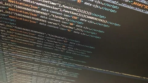 Code developer scripting a software program. code program technology. Stock Footage 221419140