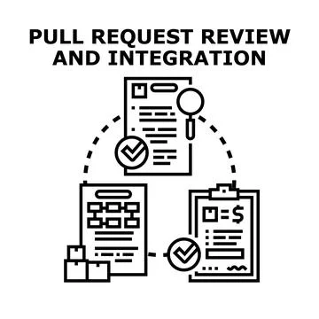 Code development and integration process review cycle Stock Illustration