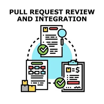 Code development and integration process review cycle Stock Illustration