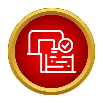 Code development document with successful checkmark icon Stockillustratie