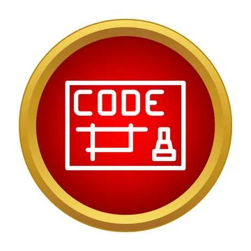 Code development screen showing user interface programming イラスト素材