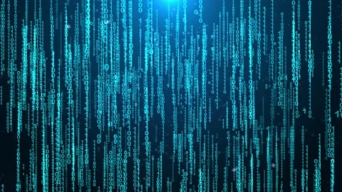 Code digital binary code falling loop background virtual space loop Animation. Stock Footage 157991189