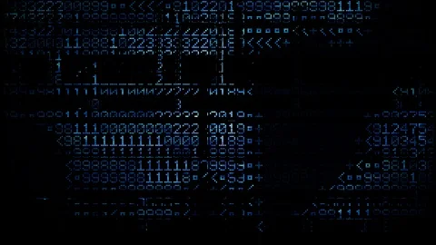 Code Digits Glitch Data Cyberpunk Cybercrime Stock Footage 112088201