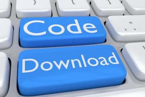 Code Download concept Stock Illustration