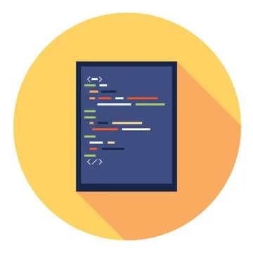 Code Editor Flat Icon Stock Illustration