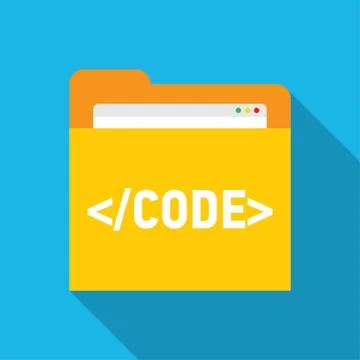 Code Editor, Web folder inside Stock Illustration